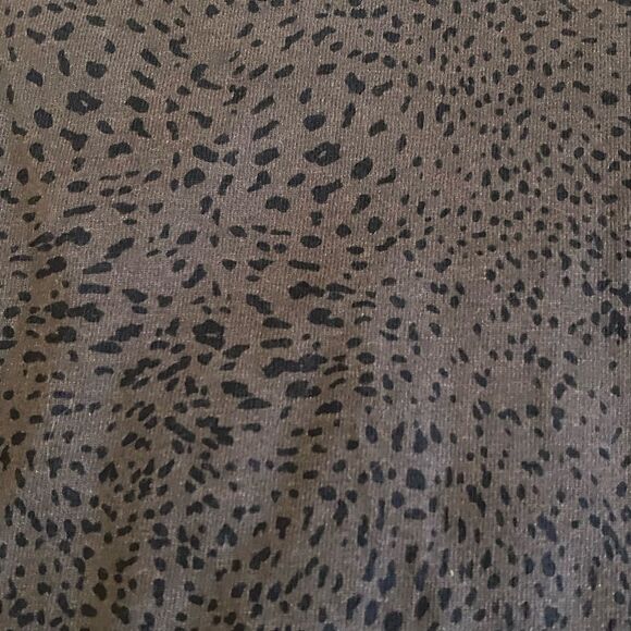 Monrow cheetah print cut off boyfriend crop top sweatshirt NWT size L made USA - Picture 9 of 9